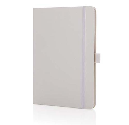 Branded Eco A5 RCS Certified Bonded Leather Classic Notebooks White