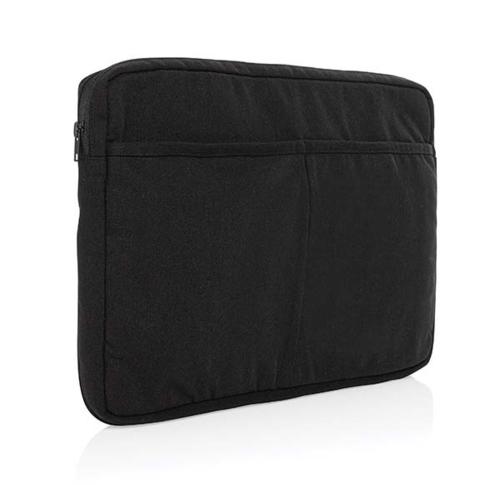 Branded Recycled Cotton 15.6 Inch Laptop Sleeves Laluka AWARE™ Black