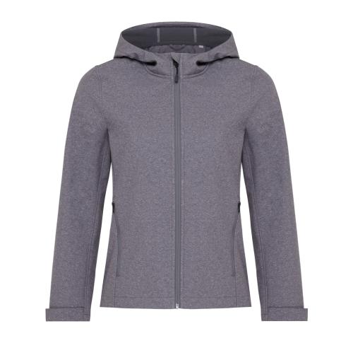 Iqoniq Makalu women recycled polyester soft shell jacket Heather Grey