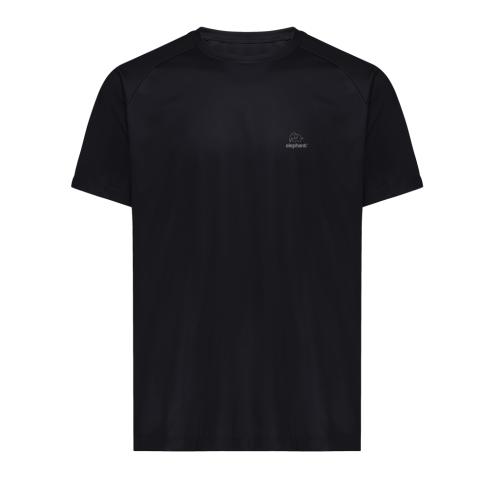 Branded Recycled Polyester Quick Dry Sport T-shirt Black Iqoniq Tikal 