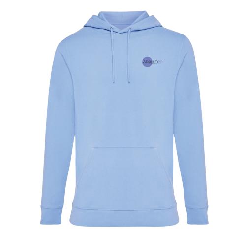 Printed Hoodies Unisex Iqoniq Jasper Recycled Cotton Sky Blue