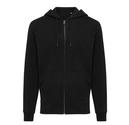 Branded Iqoniq Abisko Recycled Cotton Zip Through Hoodies Black