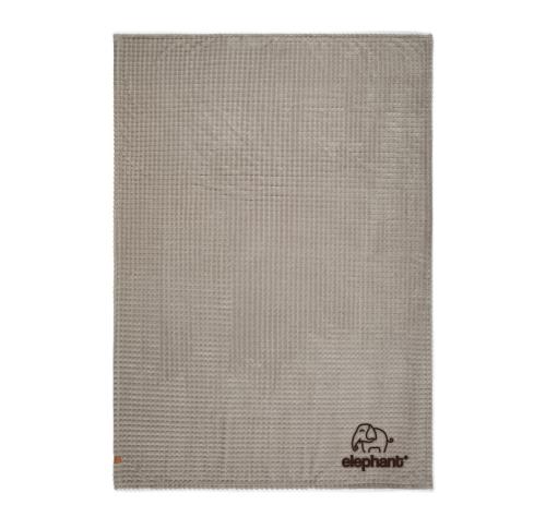 Embroidered Eco Recycled GRS Rpet Blankets VINGA Branson Grey 
