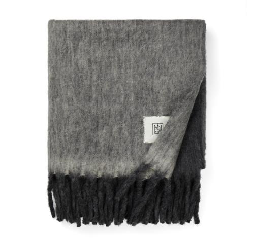 Customised Wool Blend Blankets Grey Vinga Saletto Grey