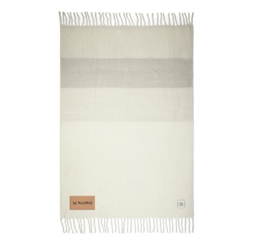 Branded Wool Blend Blanket White Vinga Saletto 