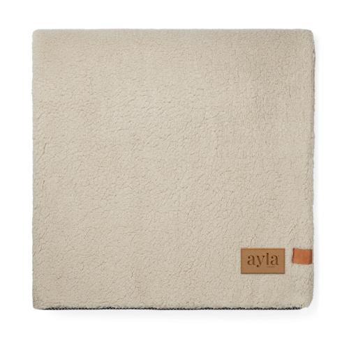 Branded Recycled Double Pile Blanket Brown VINGA Maine GRS