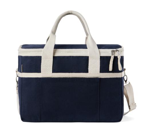 VINGA Volonne AWARE™ recycled canvas cooler basket Navy
