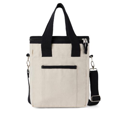 VINGA Volonne AWARE™ recycled canvas cooler tote bag White