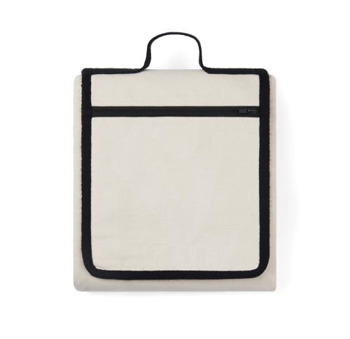 Branded Recycled Canvas Picnic Blanket White VINGA Volonne AWARE™ 