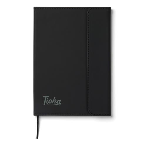 VINGA Baltimore GRS certified paper & PU notebook Black