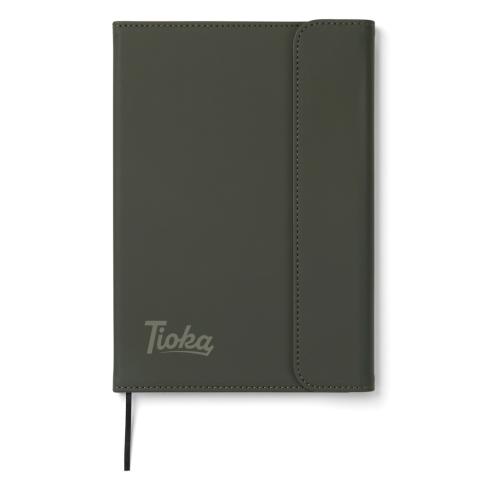 VINGA Baltimore GRS certified paper & PU notebook Green