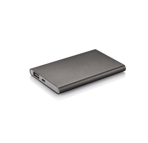 Custom Printed 4.000 MAh Slim Powerbanks Grey