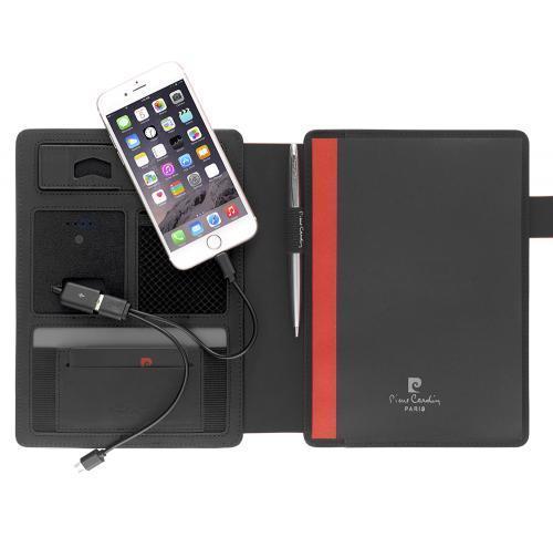 Pierre Cardin - Milano Folder with Power Bank (Spot Colour Print)