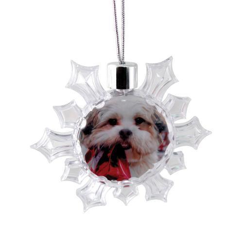 Snowflake Ornament - Clear (Full Colour Print)