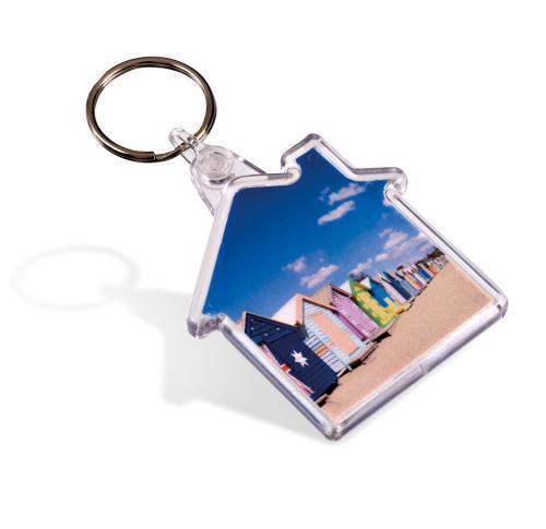 Picto Keyring - House (Full Colour Print)