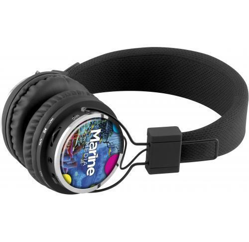 Bluetooth Headphones With EVA Travel Case (Spot Colour Print)