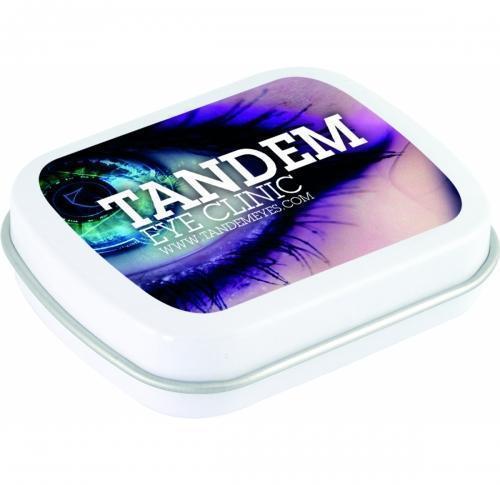 Logo Mini Hinge Tin With Mints 