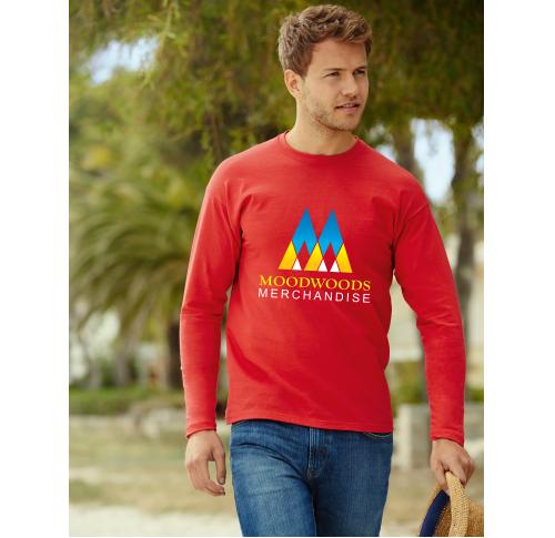Fruit of the Loom Long Sleeve Value T-Shirt - Coloured (Spot Colour Print))