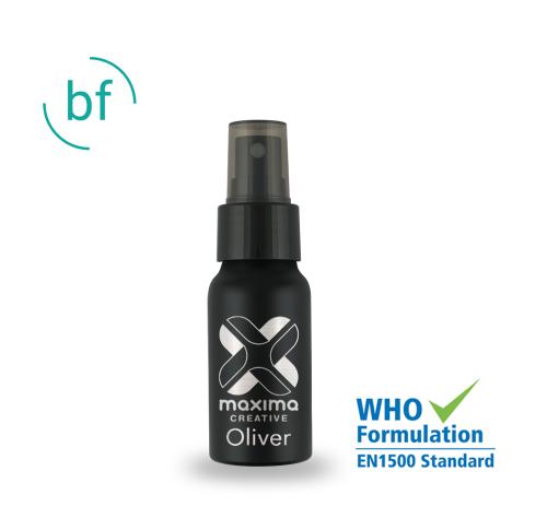 Black Aluminium 30ml Hand Sanitiser Spray (Laser Engraved)