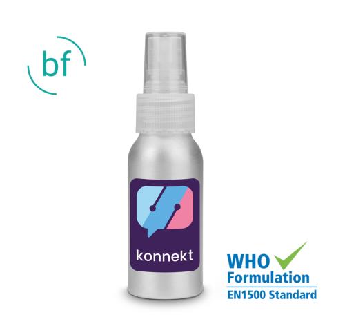 Hand Sanitiser (Aluminium) 50ml (Spot Colour Print)