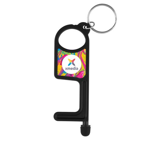 Custom Touchfree Keyrings With Stylus (Full Colour Print)