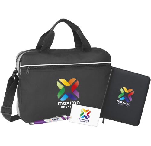 Printed Conference Expo Pack - Messenger Bag, A4 Conference Folder, Ballpen, Credit Card Mints
