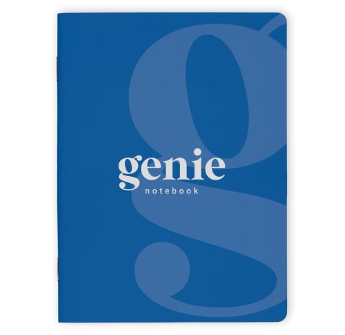 Genie Notebook - A4 - Saddle Stitched with Rounded Corners 