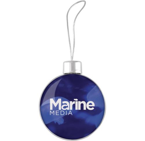 Branded Shatterproof Glass Baubles