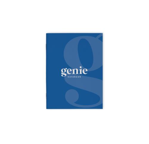 Genie Notebook - A4 - Saddle Stitched with Squared Corners 