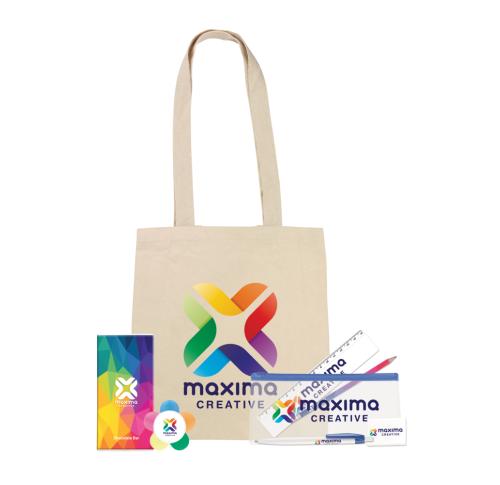 Branded Education Expo Pack - Tote Bag, Highlighter, Chocolate, Pencil Case