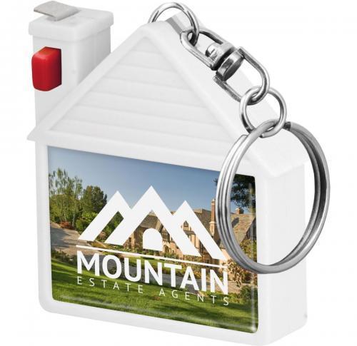 House Tape Measure Keyring (Spot Colour Print)