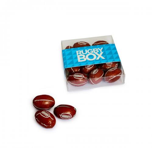 Promotional Box Chocolate Rugby Balls 