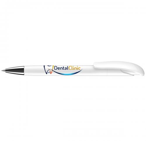 senator® Challenger Polished Plastic Ballpen with metal nose cone