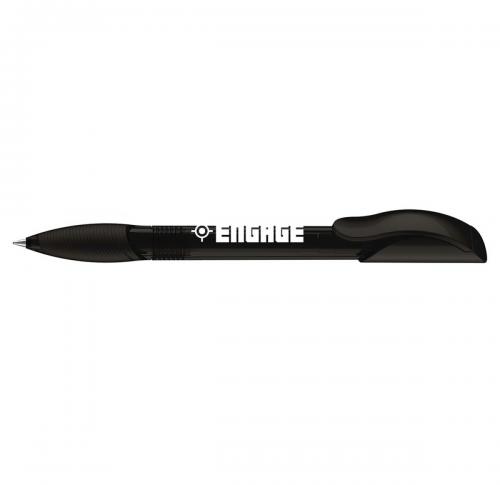 senator® Hattrix Clear Plastic Ballpen with soft grip