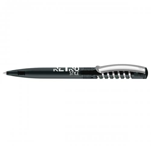 senator® New Spring Clear Plastic Ballpen with metal clip