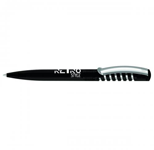 senator® New Spring Clear Plastic Ballpen with metal clip