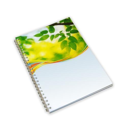 Recycled A5 Notebook Full Colour Cover Spiral Bound Green & Good