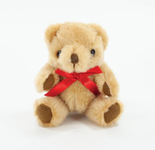 Honey Bear Jointed Tiny Ted Plain 13cms Soft Plush Toy