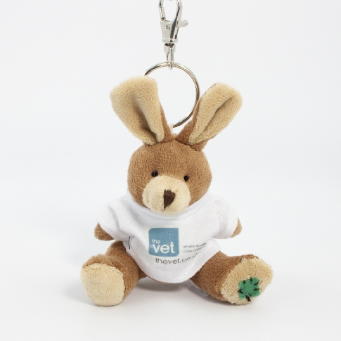 12cm Soft Plush Rabbit Keyring