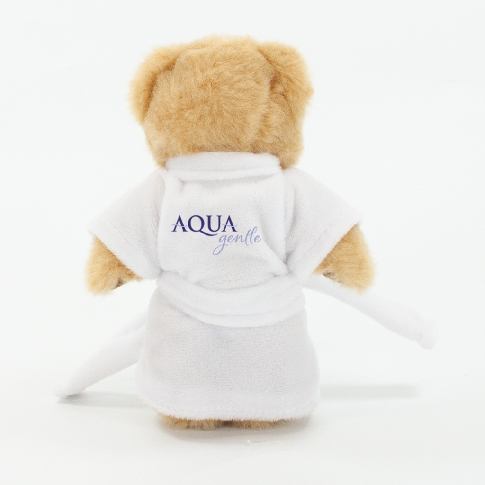 13cm Jointed Tiny Honey Bear Printed Dressing Gown