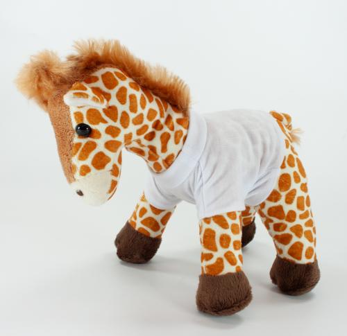 20cm Gerry Girraffe Soft Plush Toy Printed T-shirt