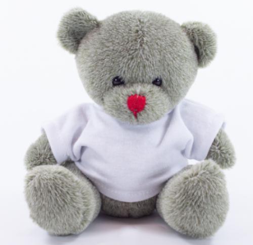 15cm Red Nose Teddy Bear With Logo T-shirt