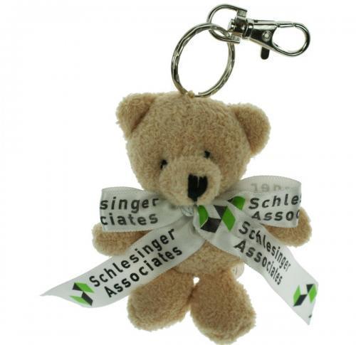 10cm Toby Teddy Bear Keyring with Bow