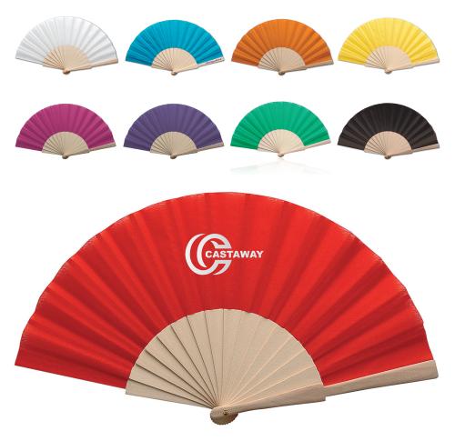 Promotional Folding Hand Fans Wooden Ribs Folklore