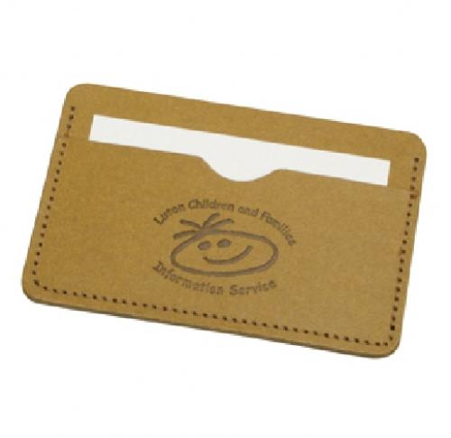 Recycled Leather Eco Natural Business Card Wallet