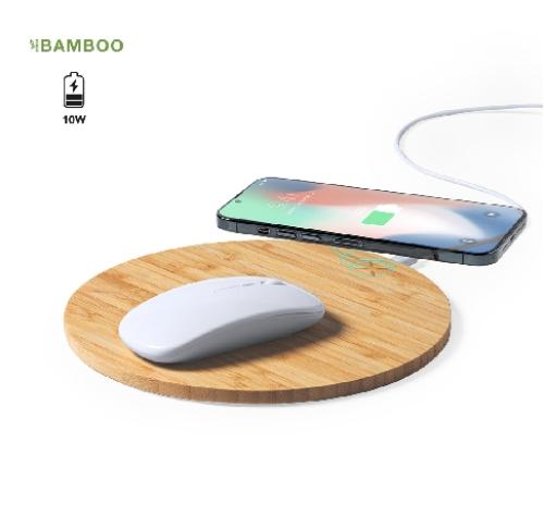 Wooden Smartphone Charger Mousepad Bistol