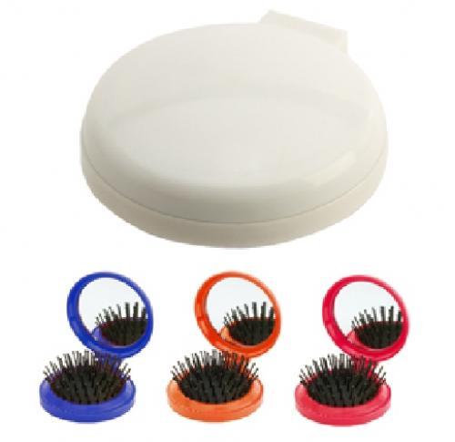Hairbrush With Compact Pocket Mirrors  Glance Custom Logo