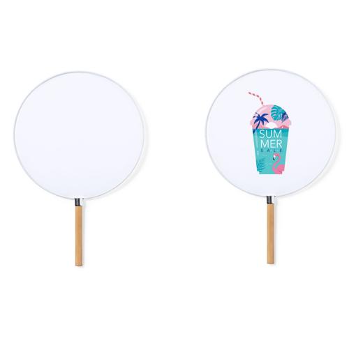 Printed Polyester Pai Pai Fan Bamboo Handle
