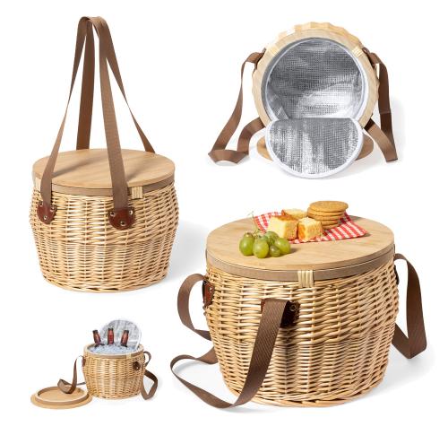 Thermal Wicker Picnic Basket Gift Set