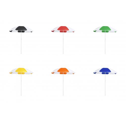 Striped Beach Umbrella Parasol 150cms Diameter Custom Logo